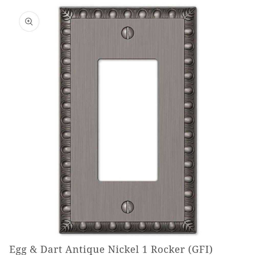 ⭐️ 4 x $20 Antique Brushed Nickel Cast Style Slap Rocker Light Switch Plate
